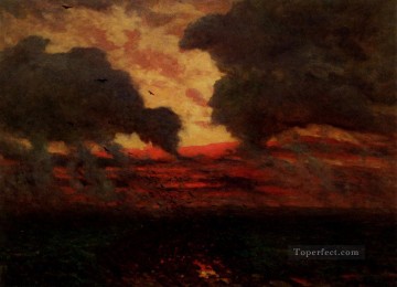 ジュール・ブルトン Painting - レ・コルボー・ソワール・ドラージュの田園地帯 写実主義者 ジュール・ブルトン